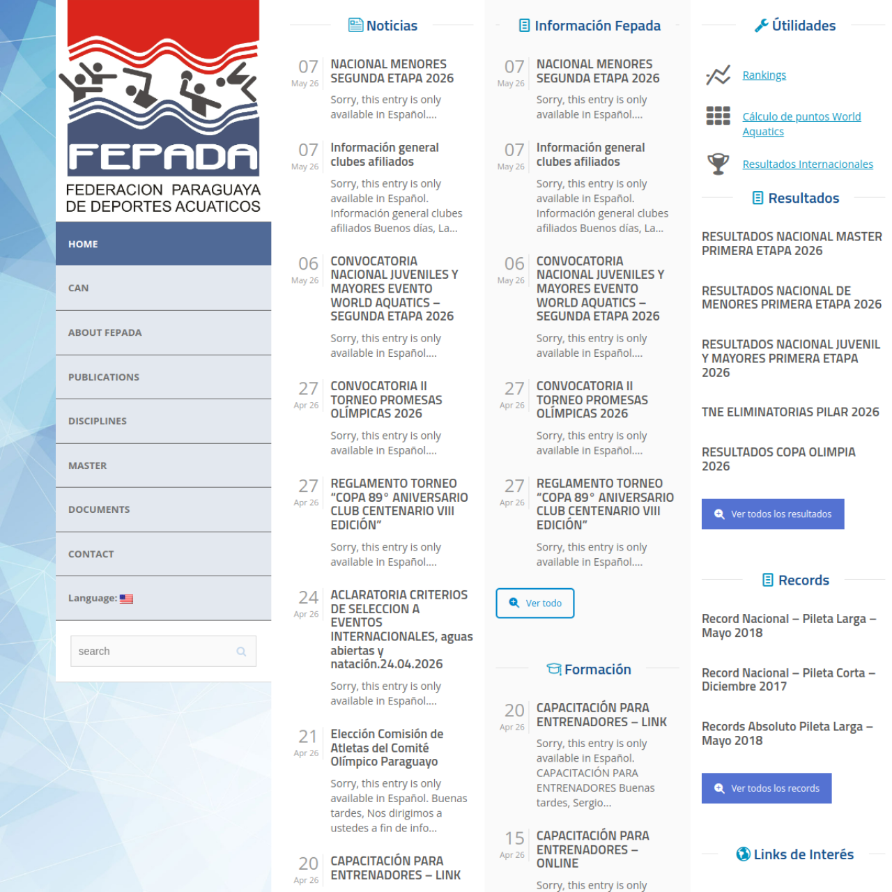 Federación Paraguaya de Deportes Acuáticos