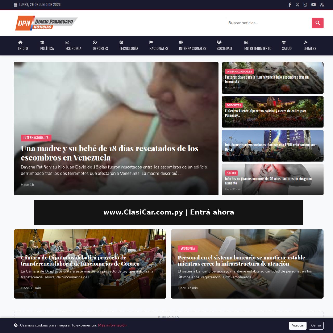 Diario Paraguayo: El portal que trae las noticias más relevantes en tiempo real